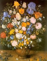 Brueghel, Jan the Elder - Bouquet of Flowers in a Clay Vase (Bouquet of Viennese Irises)